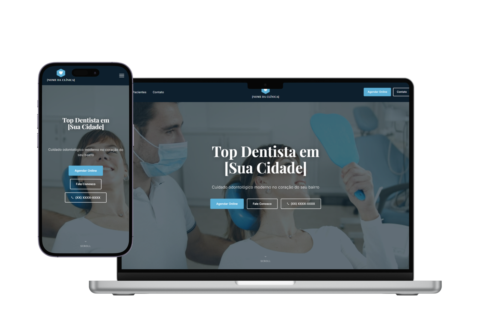 Dentista — Presença digital premium para clínica odontológica