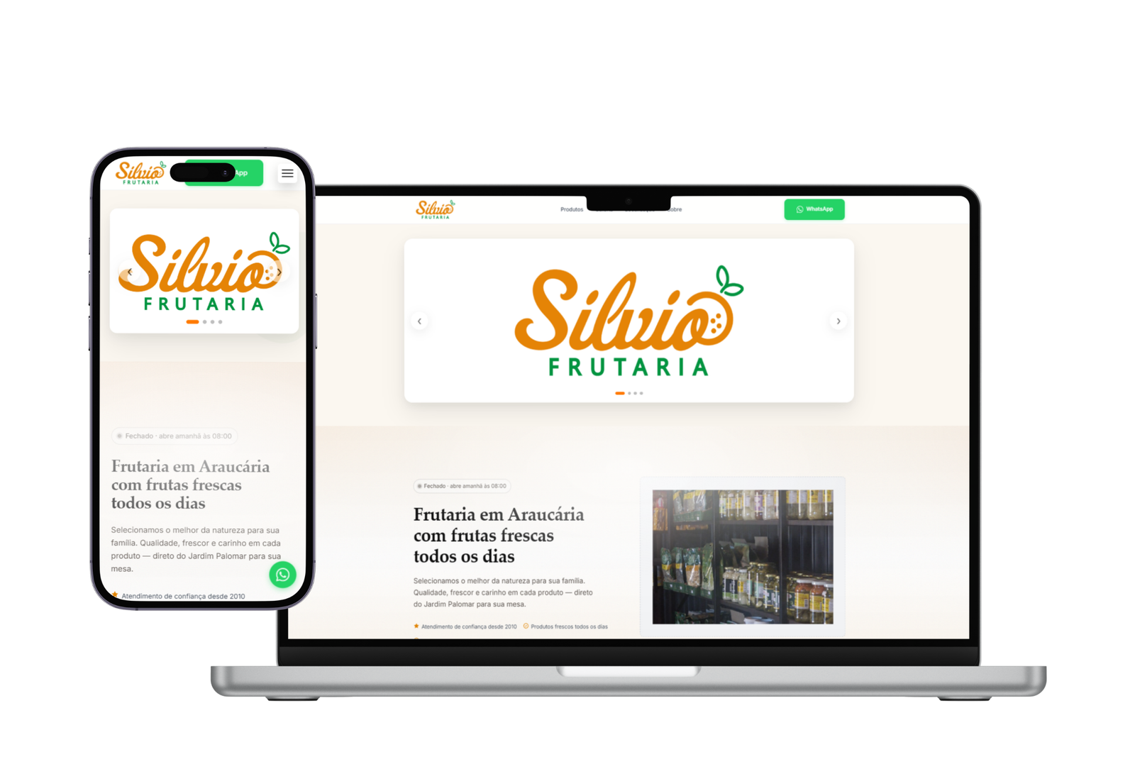 Silvio Frutaria — Infraestrutura digital para frutaria premium
